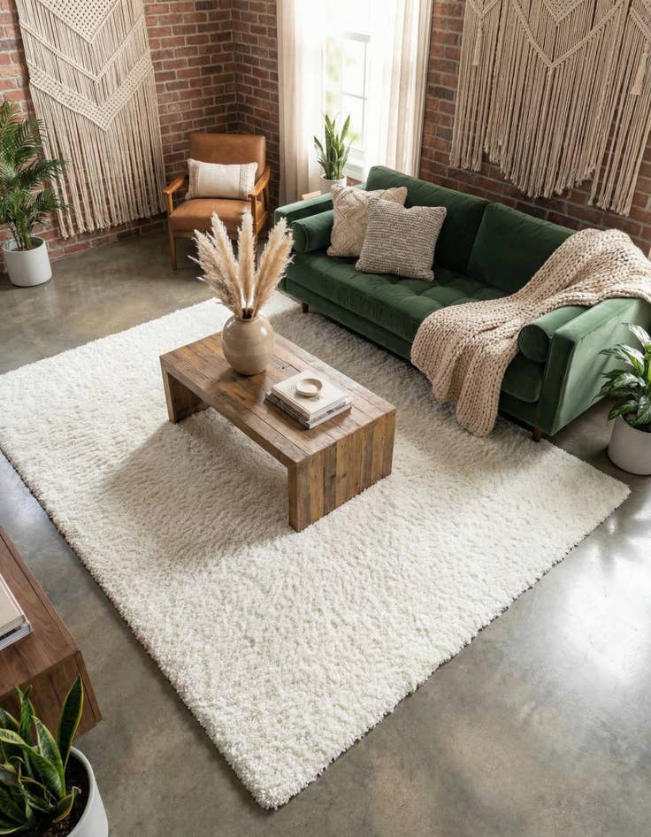 Detail image of 6' x 9' Solid Shag Rug