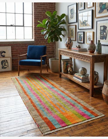 2' 11 x 8' 1 Hand Knotted Balouch Wool Runner Rug