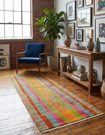 2' 11 x 8' 1 Hand Knotted Balouch Wool Runner Rug