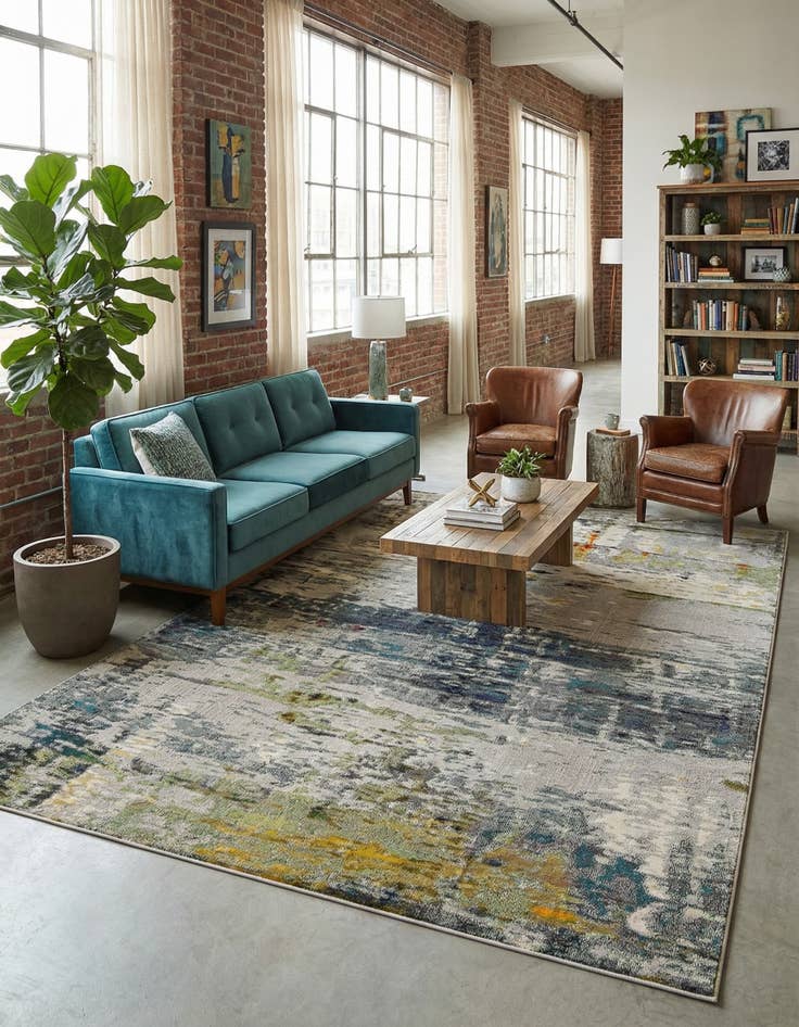 Detail image of 9' x 12' 2 Washable Theia Rug