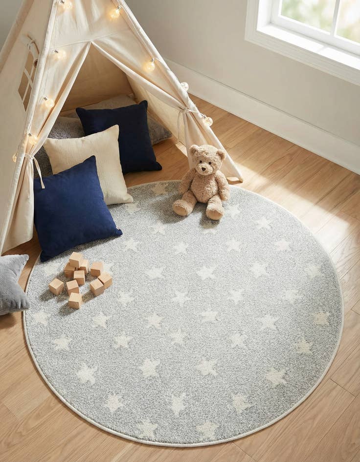 Detail image of 3' 3 x 3' 3 Whimsy Kids Round Rug