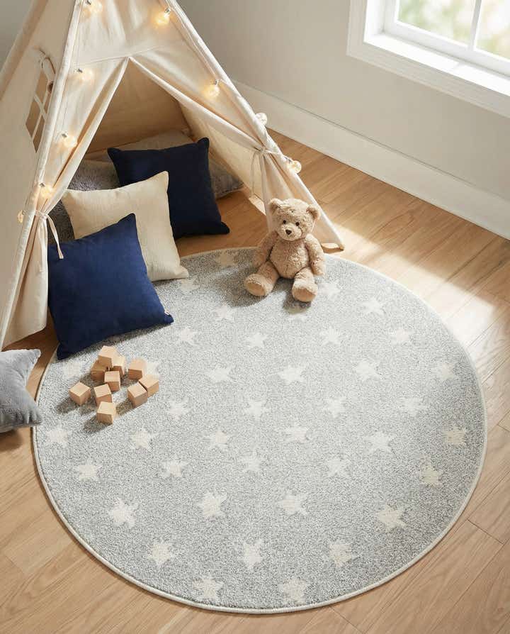 3' 3 x 3' 3 Whimsy Kids Round Rug