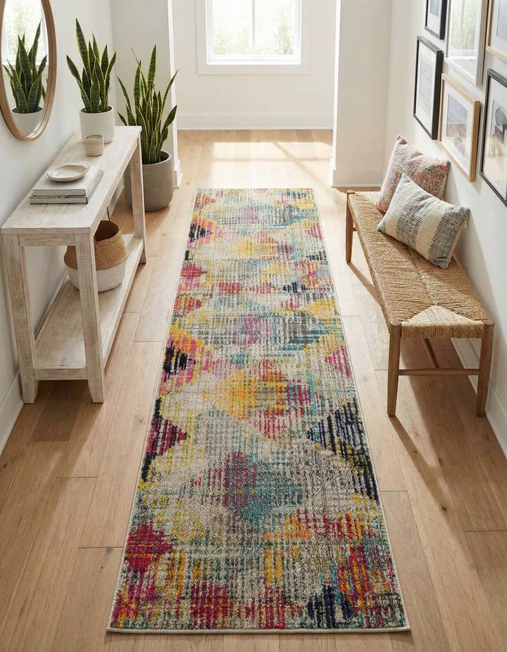 Detail image of 2' 7 x 10' Washable Theia Runner Rug