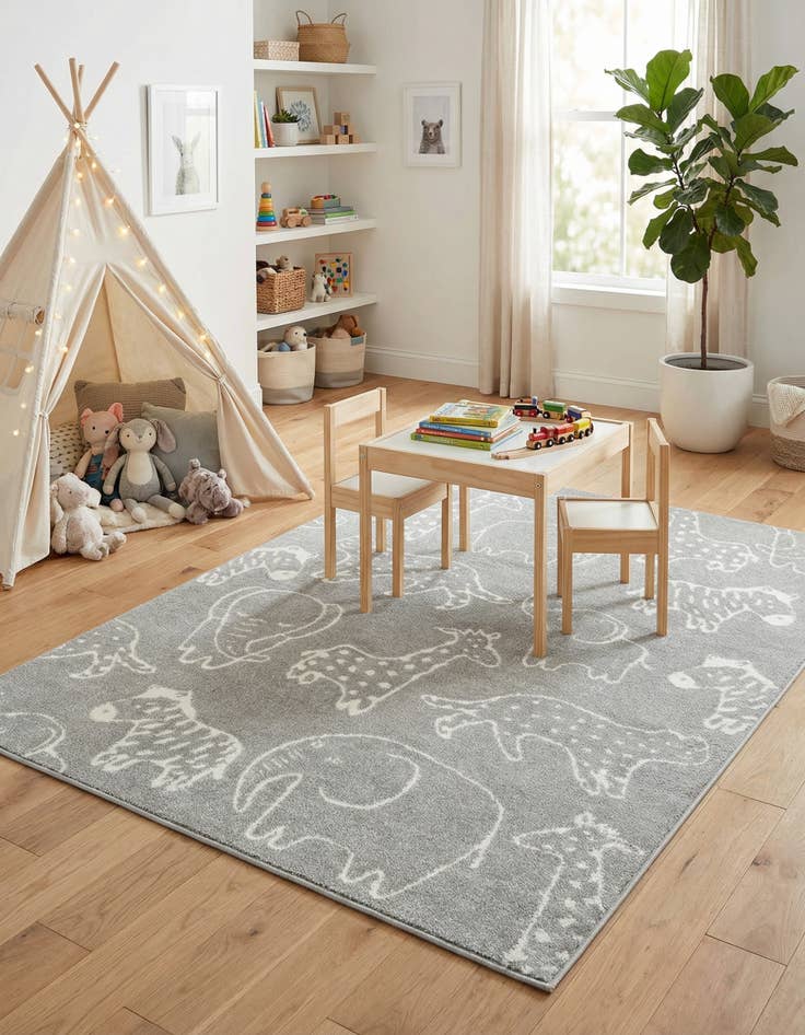 Detail image of 5' x 7' Whimsy Kids Rug
