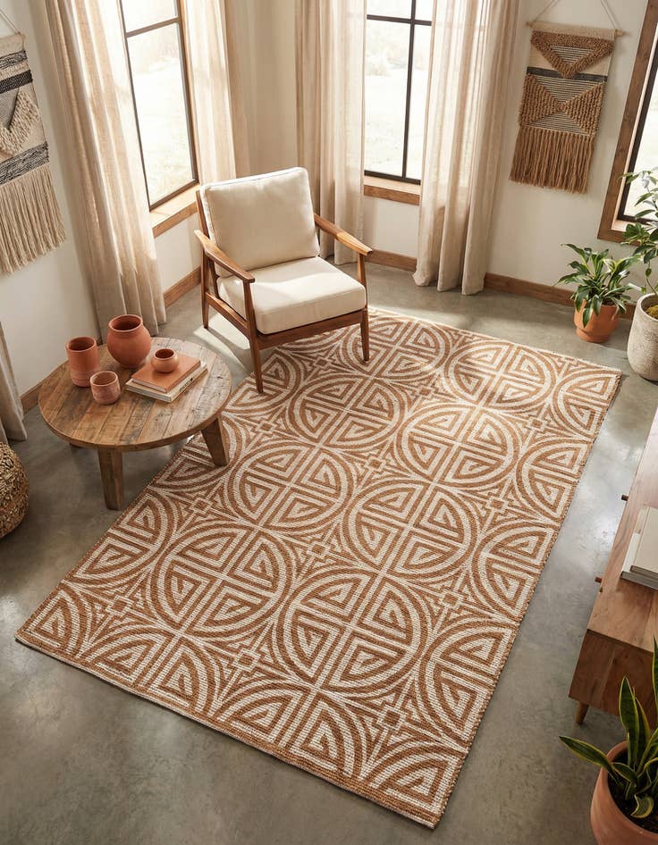 Detail image of 6' 1 x 9'  Hand Woven Chenille Jute Rug