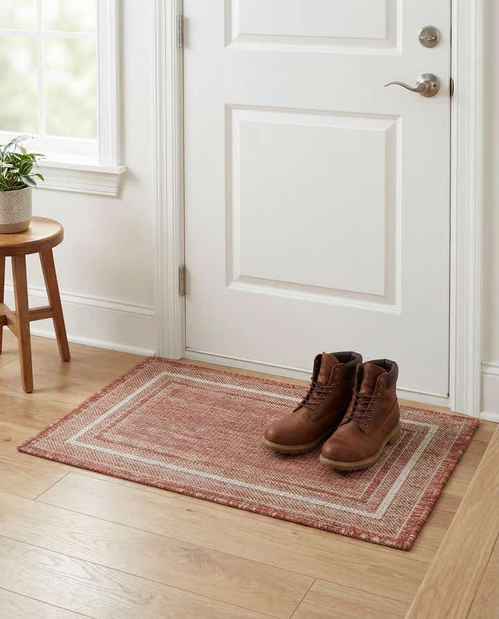 2' x 3' 1 Easy-Clean Border Indoor / Outdoor Rug