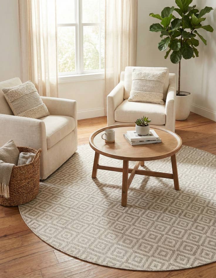 Detail image of 6' 7 x 6' 7 Washable Jill Zarin Costa Rica Indoor / Outdoor Round Rug