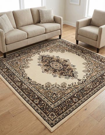 Ivory Amaya Square Rug