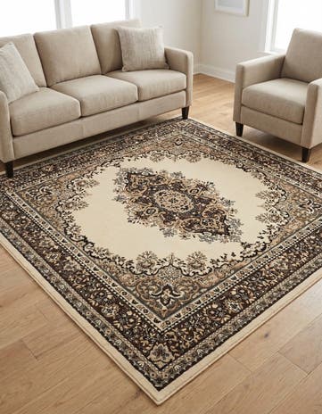 Ivory Amaya Square Rug