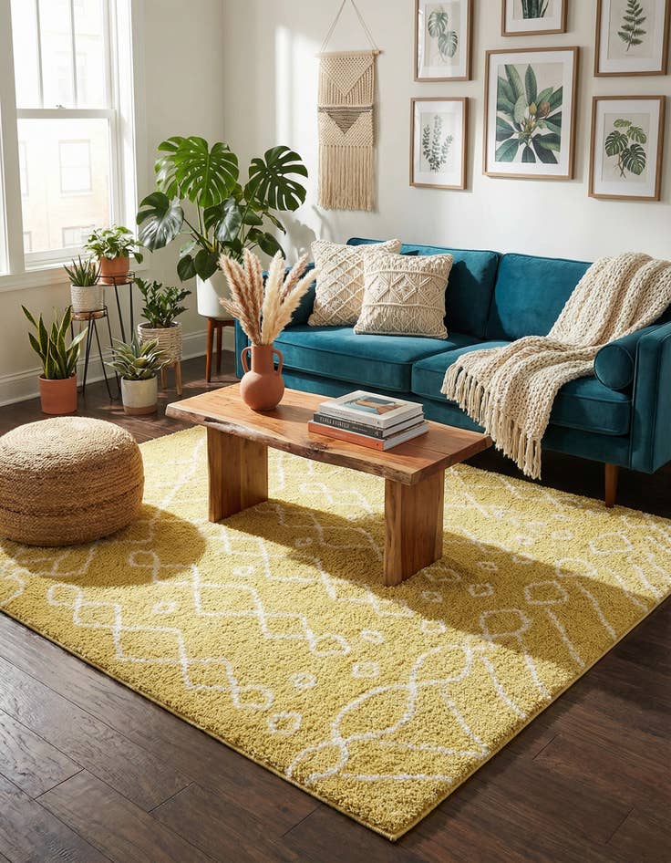 Detail image of  8' x 8' Moroccan Shag Square Rug