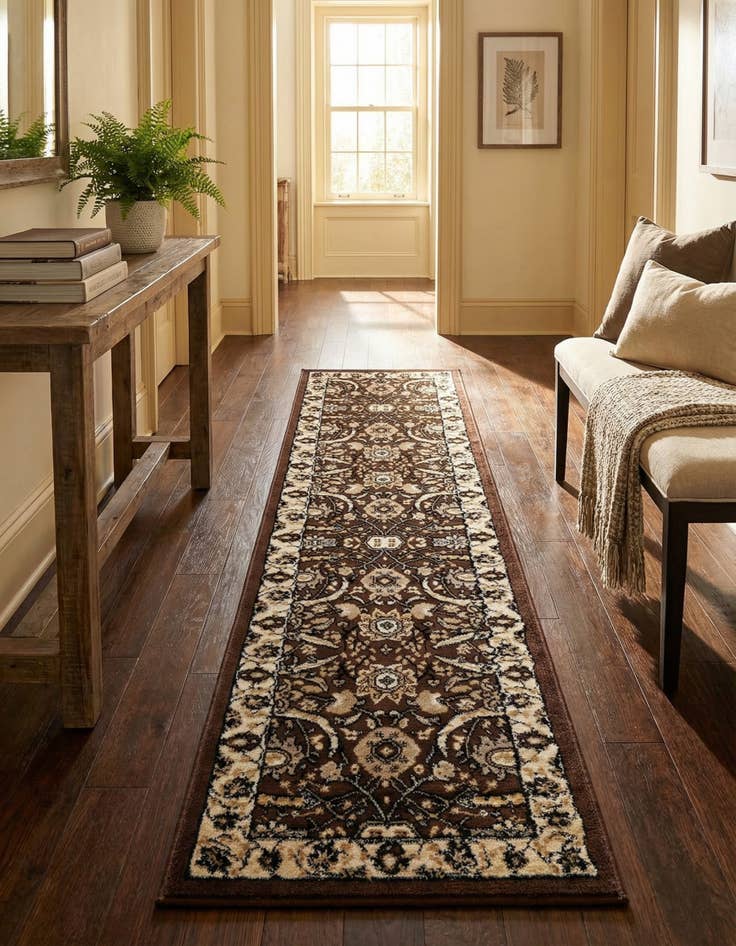 Detail image of 2' x 8' 2 Isfahan Design Runner Rug