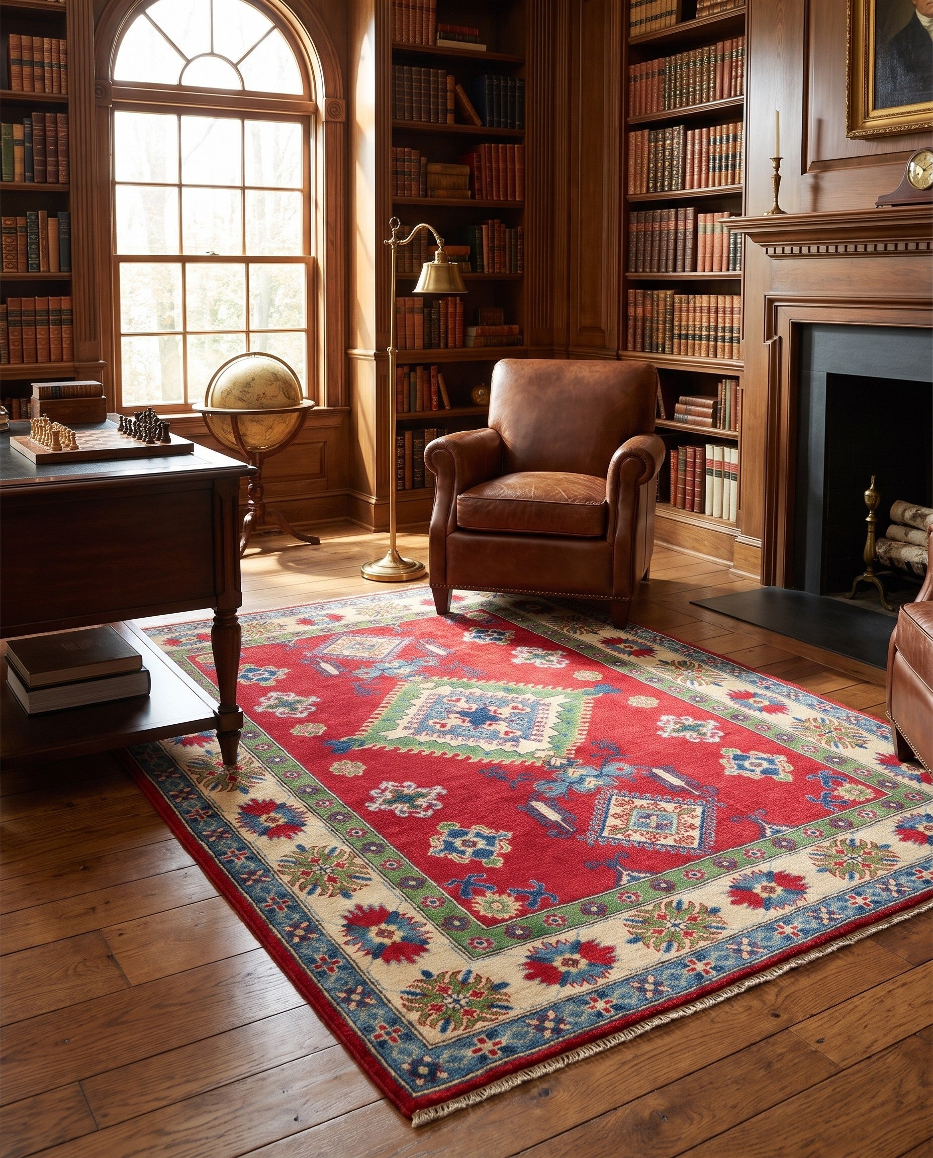 145cm x 195cm Hand Knotted Kazak Rug