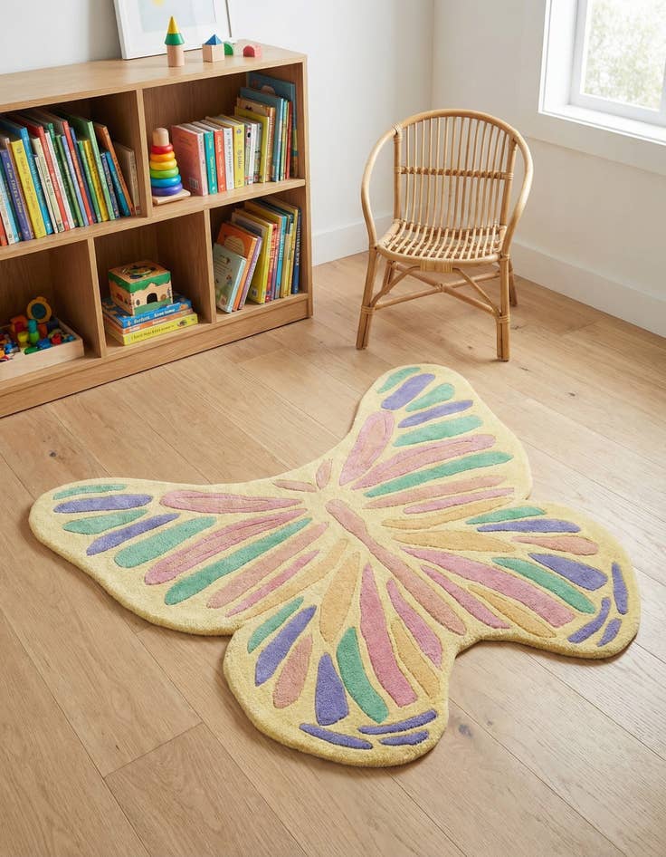 Detail image of 4' 2 x 4' 11 Playtime Kids Wool Freeform Rug