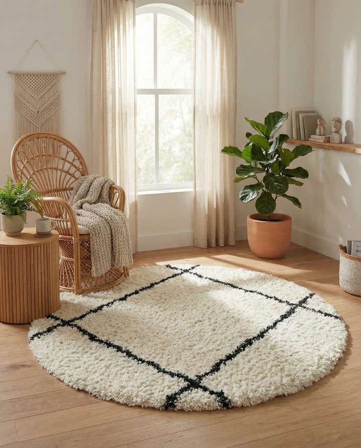 5' x 5' Infinity Shag Round Rug