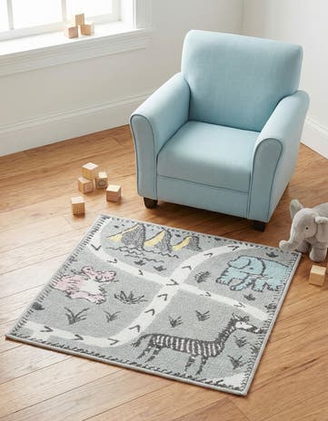 2' 2 x 3' Animals Whimsy Kids Rug