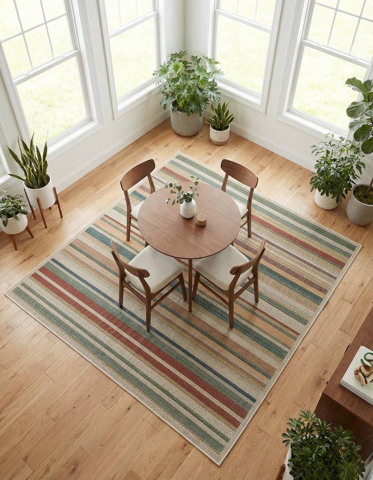Detail image of  6' x 6'  Washable Baja Indoor / Outdoor Square Rug