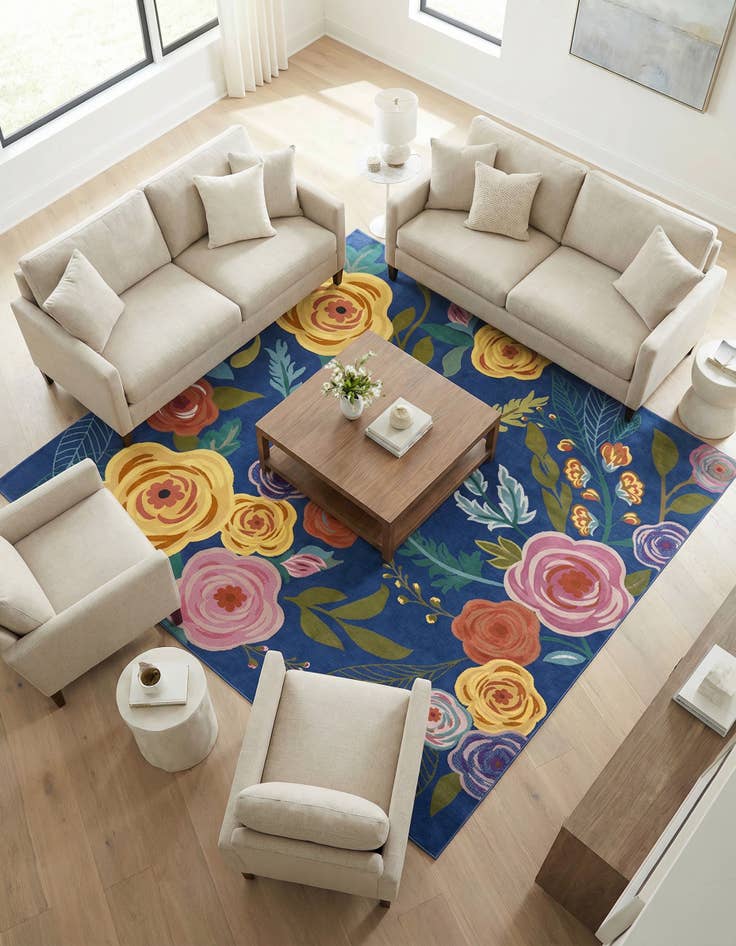 Detail image of 7' 10 x 7' 10 Blossom Square Rug