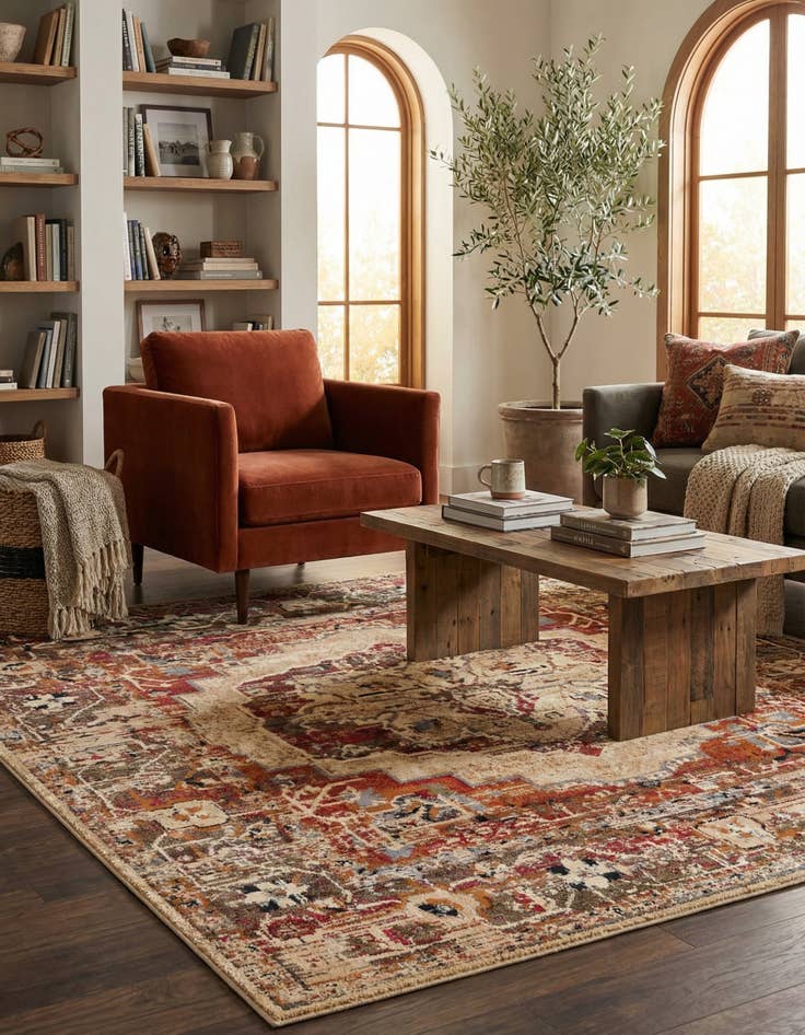 Detail image of 7' 10 x 7' 10 Saturn Square Rug