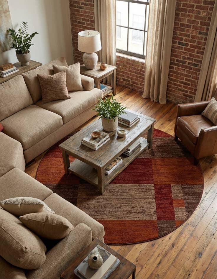 Detail image of 7' 10 x 7' 10 Equinox Round Rug