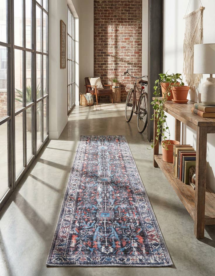 Detail image of 2' x 10'  Washable Mangata Runner Rug