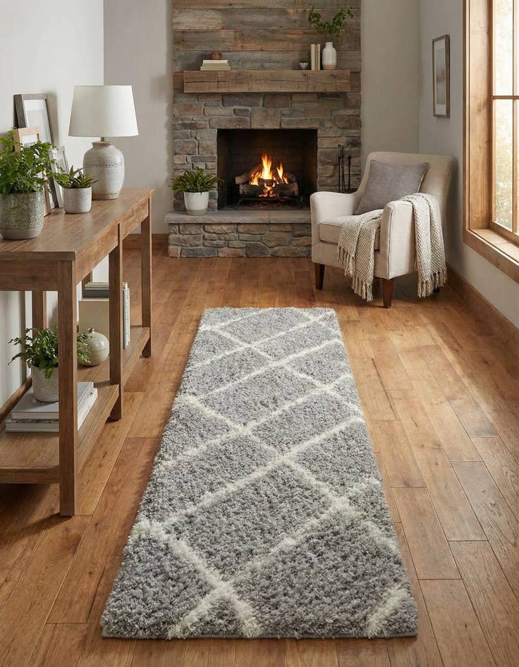 Detail image of 2' 7 x 12' Infinity Shag Runner Rug