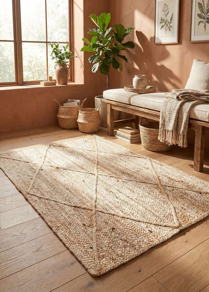 3' 3 x 5' 1 Handmade Braided Jute Rug