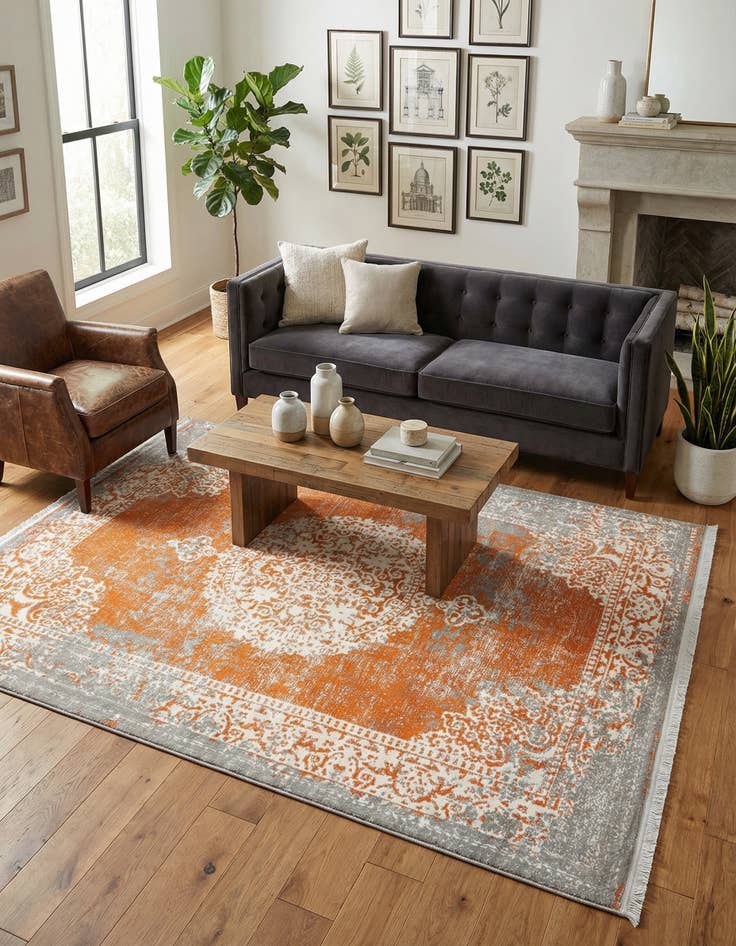 Detail image of 4' x 6' New Vintage Rug