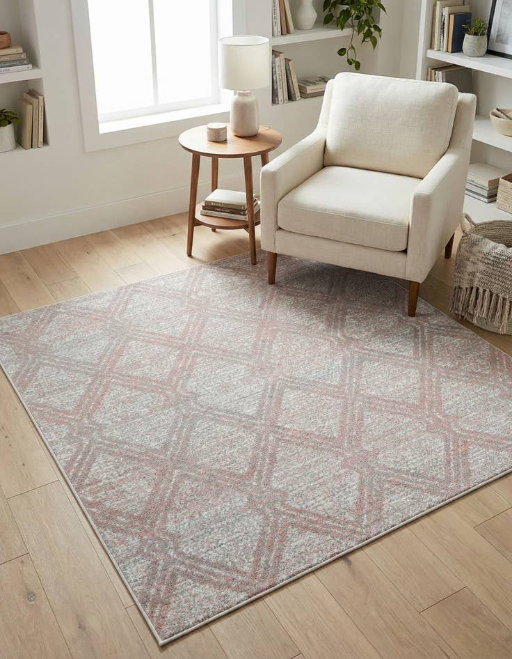 Detail image of 5' 3 x 5' 3 Kamala Washable Square Rug