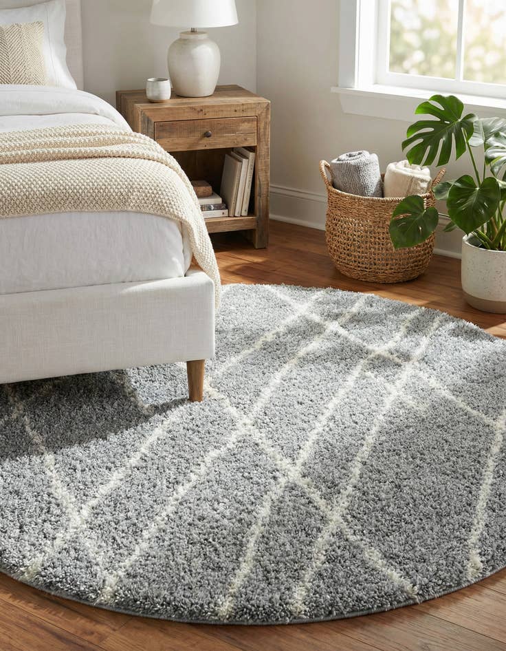 Detail image of 5' 3 x 5' 3 Soft Touch Shag Round Rug