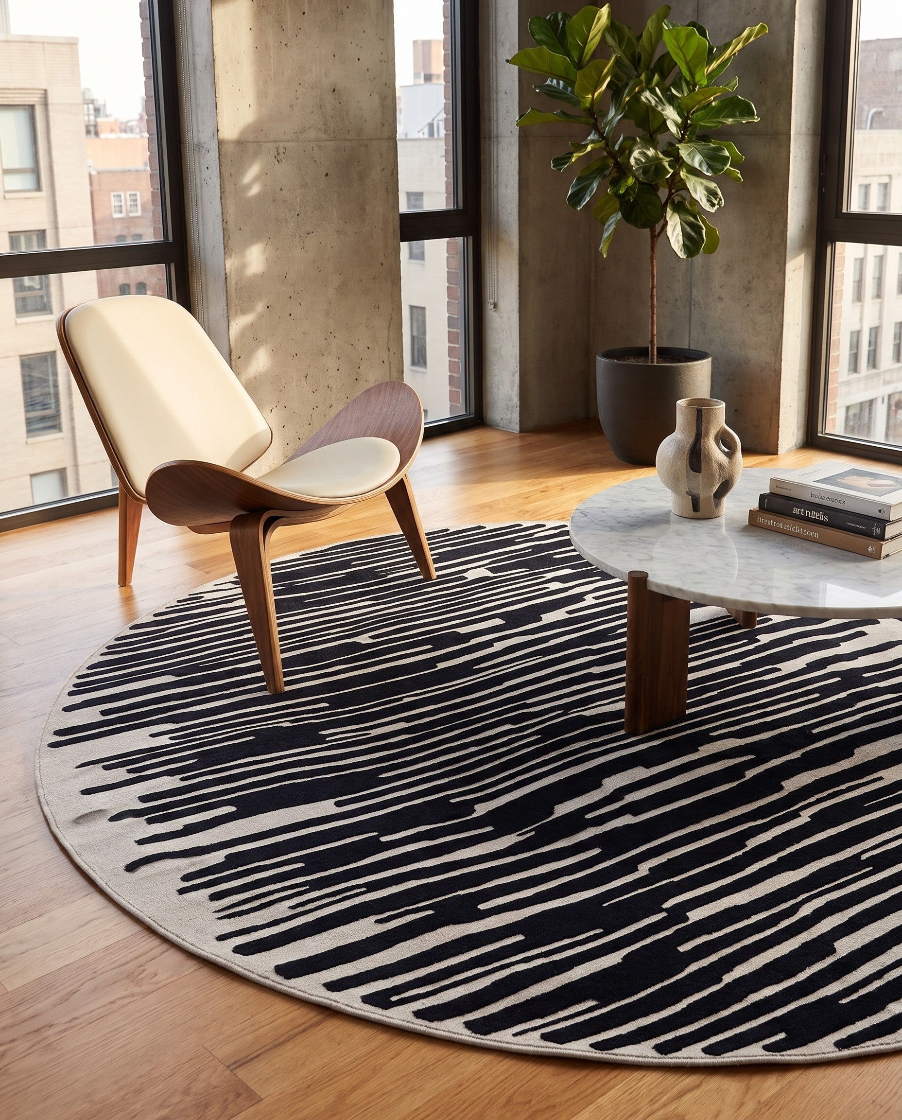 245cm x 245cm Uptown Beekman Place Round Rug