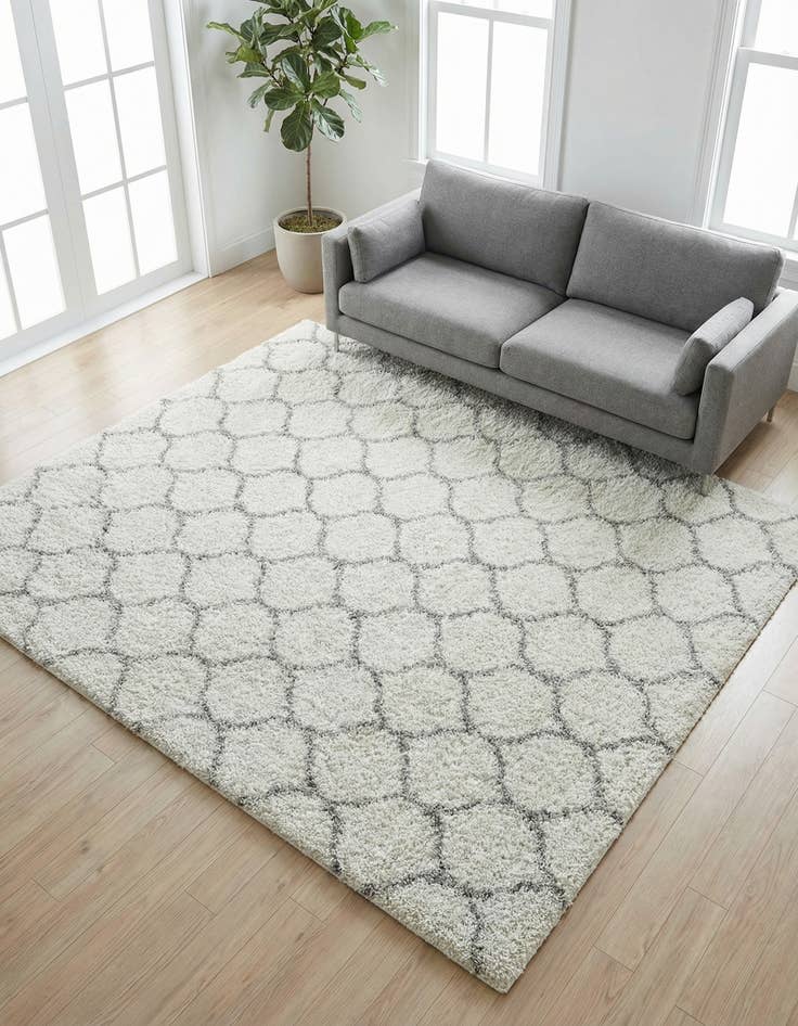 Detail image of 10' x 10' Trellis Shag Square Rug