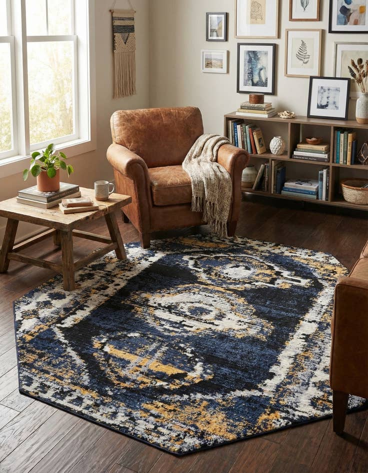 Detail image of 7' 10 x 7' 10 Tagine Octagon Rug