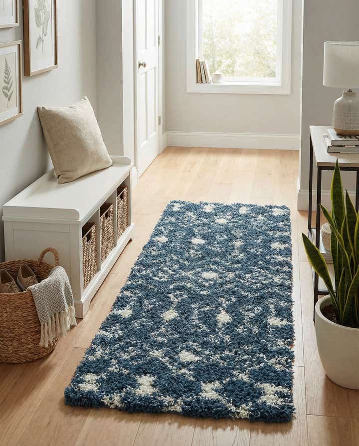 2' x 5' Moroccan Trellis Shag Runner Rug