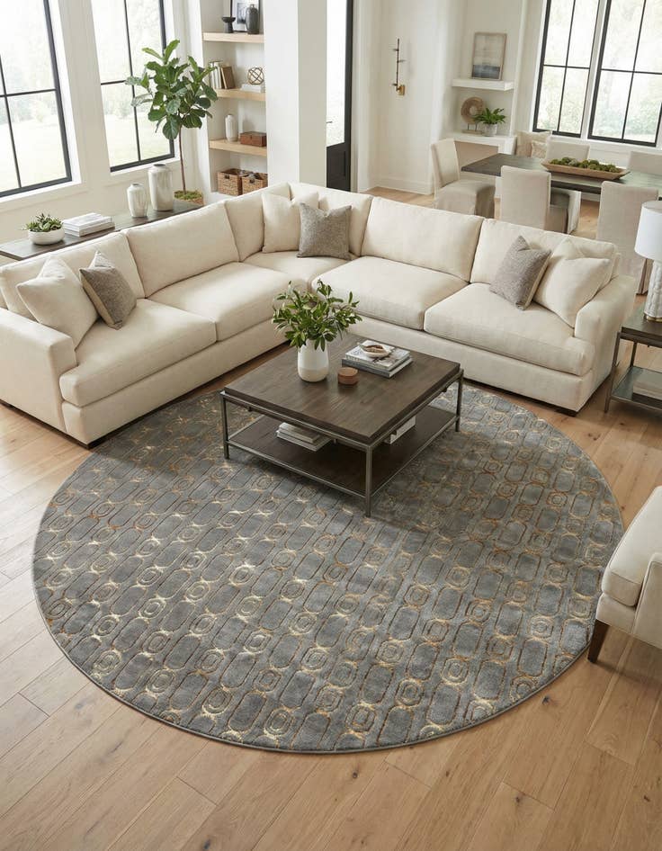 Detail image of 10' x 10' Vogue Geo Round Rug