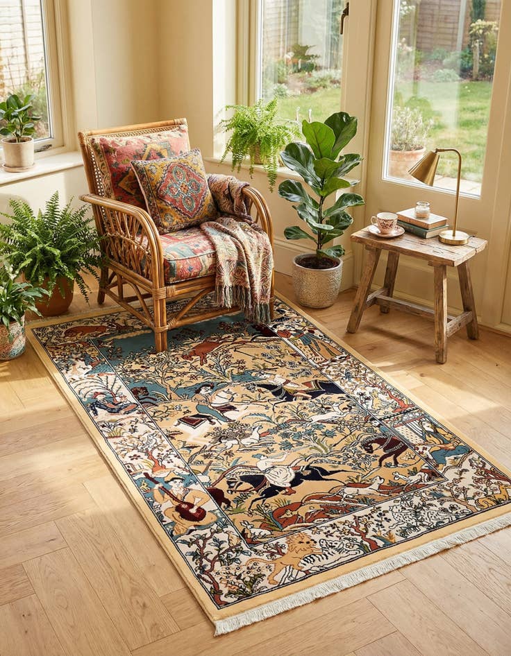 Detail image of 3' x 5' 3 Nain Design Rug