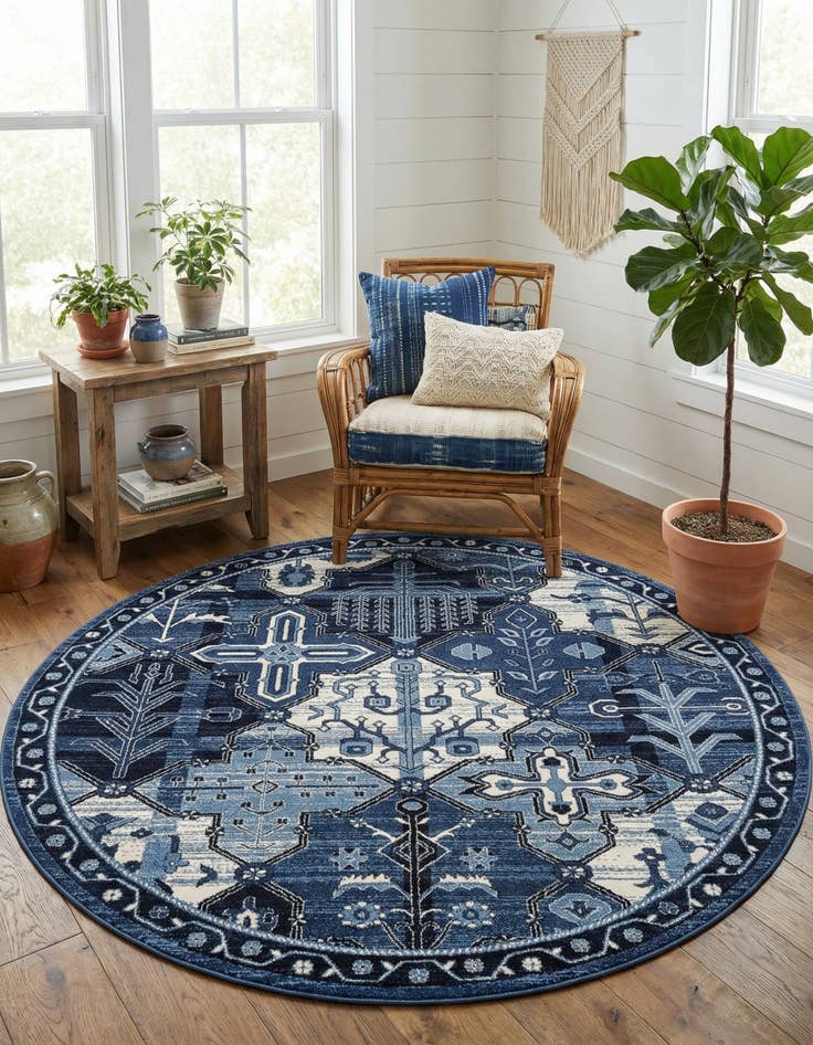 Detail image of 7' 10 x 7' 10 Miranda Round Rug