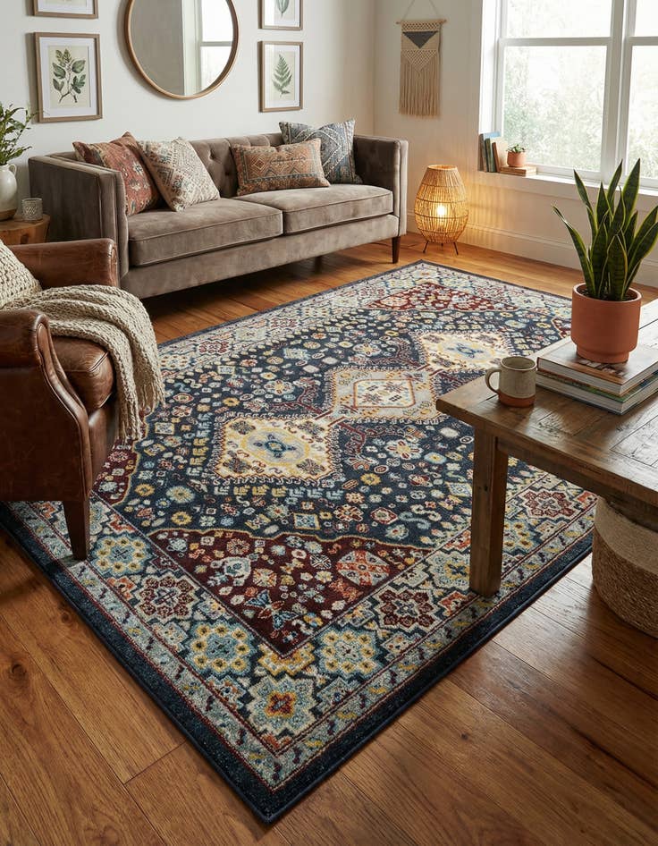 Detail image of 5' 3 x 8' Kamala Washable Rug