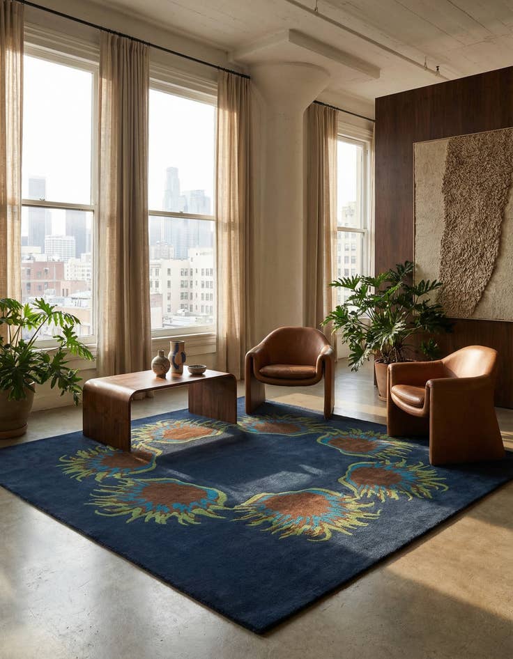 Detail image of 7' 7 x 7' 7 Luna Square Rug