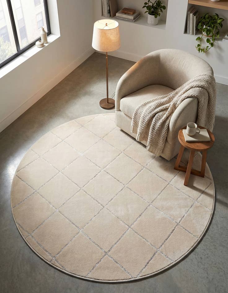 Detail image of 6' x 6' Vogue Geo Round Rug