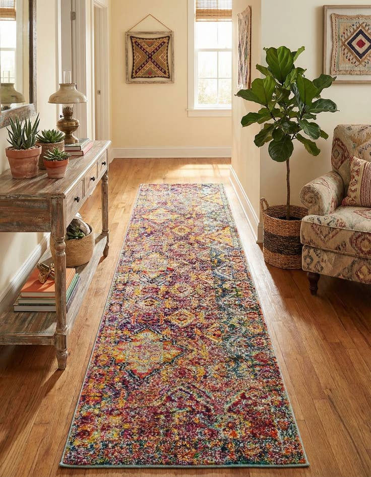 Detail image of 2' 7 x 10' Washable El Paso Runner Rug