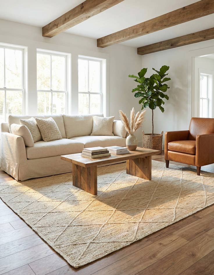 Detail image of 8' x 10' Handmade Braided Jute Rug