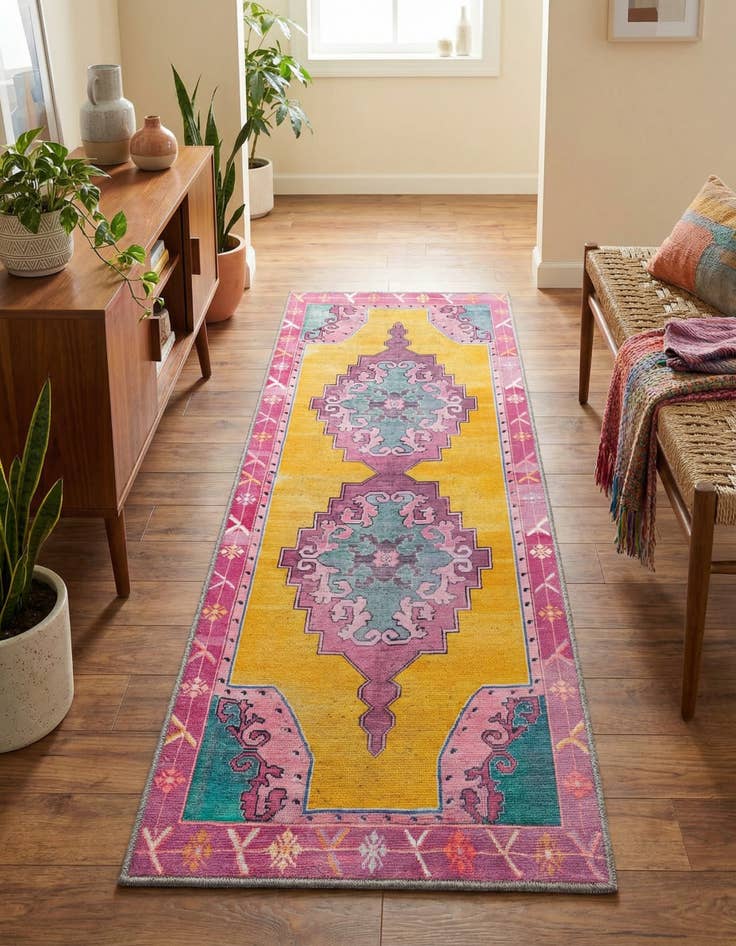 Detail image of 2' x 5' 3 Washable Timeless Runner Rug