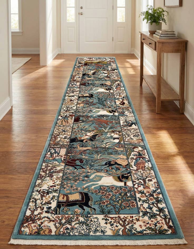 Detail image of  2' 7 x 12' Nain Design Runner Rug