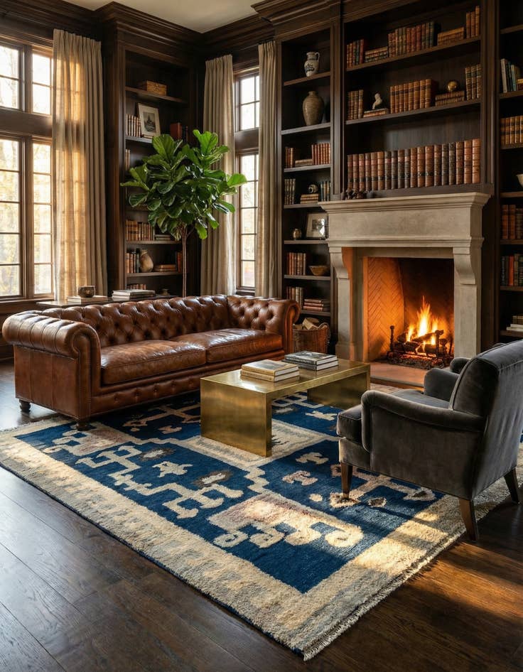 Detail image of 8' 2 x 10' 6 Hand Knotted Darya Wool Rug