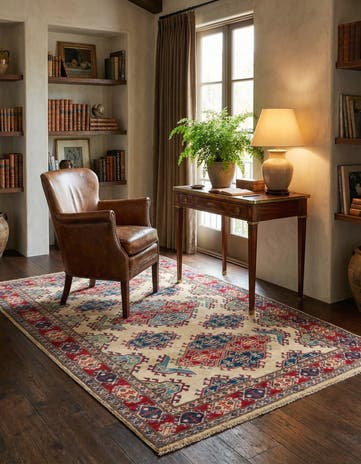 4' 1 x 6' Hand Knotted Kazak Rug