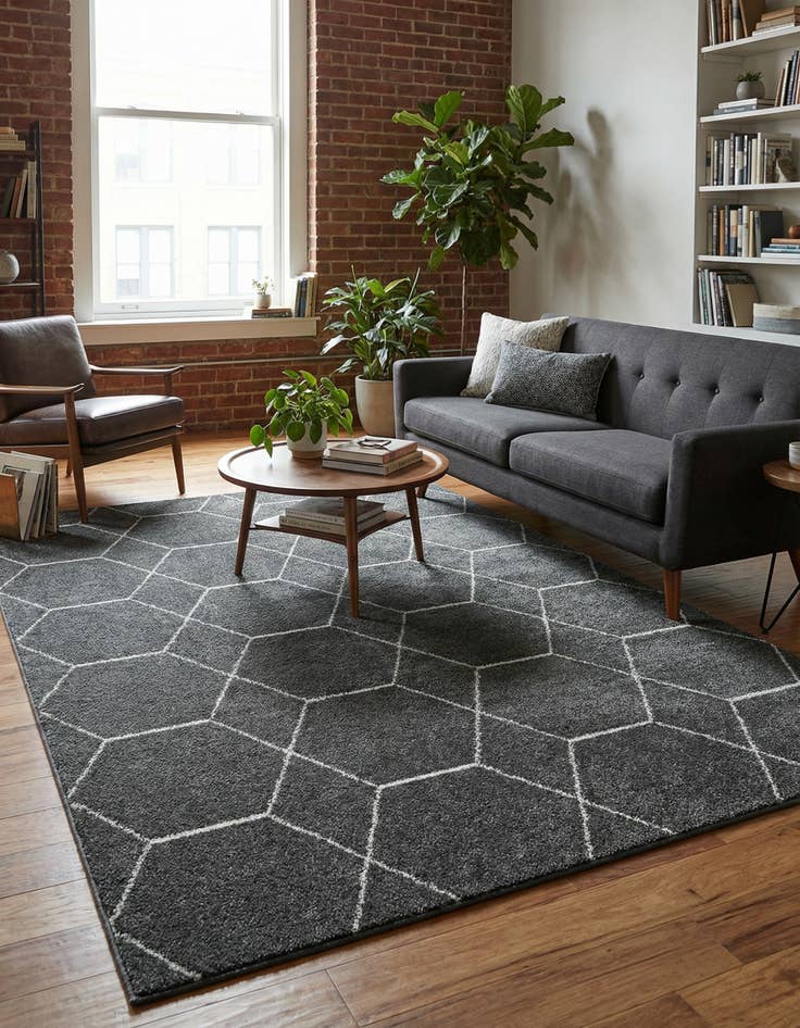 Detail image of 9' x 12' Trellis Frieze Rug