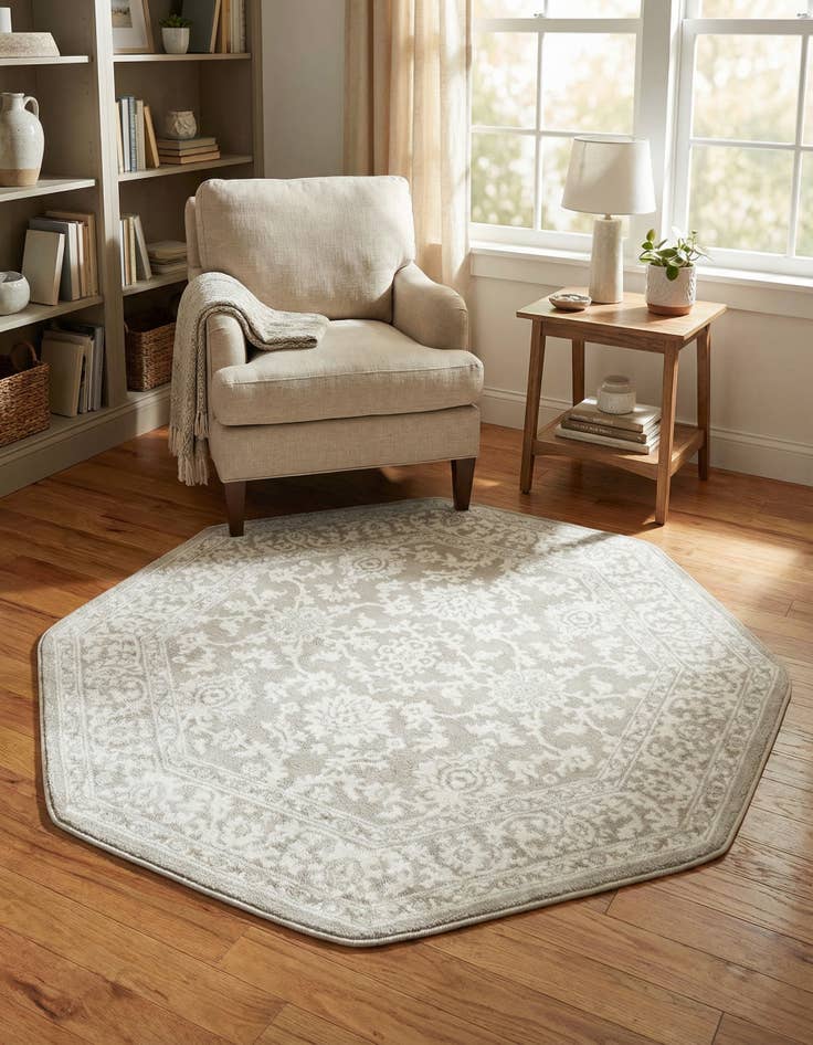 Detail image of  5' 3 x 5' 3 Charlotte Octagon Rug