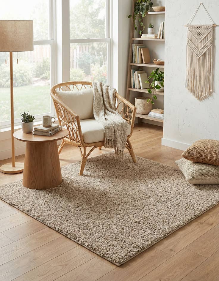 Detail image of 5' 3 x 5' 3 Zermatt Shag Square Rug