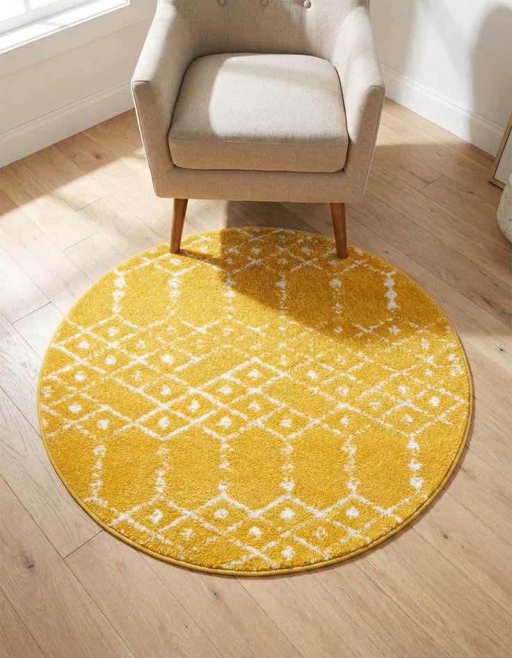 Detail image of 3' x 3' Paxon Trellis Round Rug