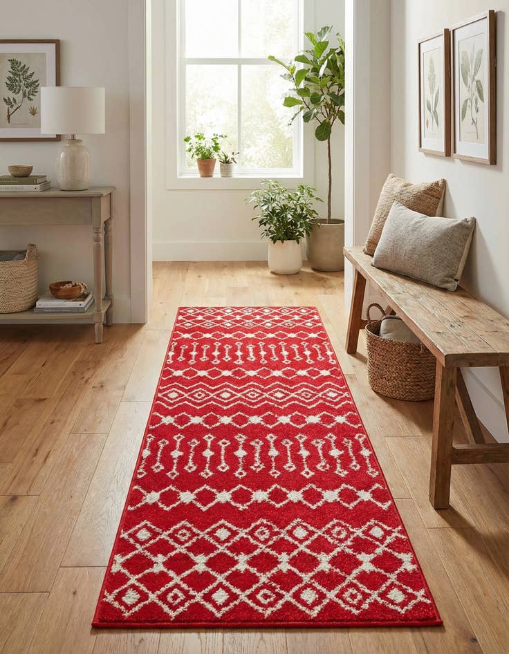 Detail image of 2' x 6' Moroccan Trellis Runner Rug